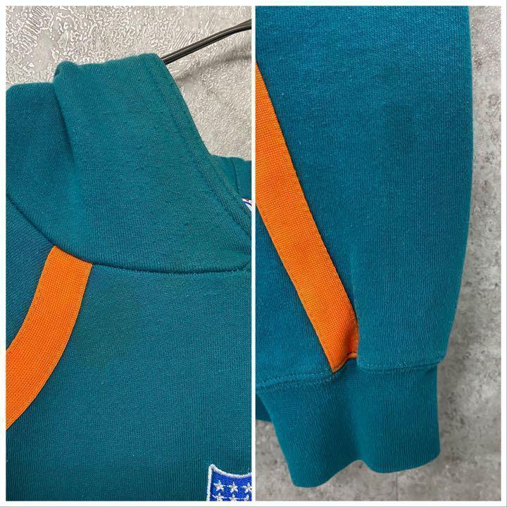 【希少☆US輸入】リーボック NFLドルフィンズ刺繍スウェットパーカー メンズL