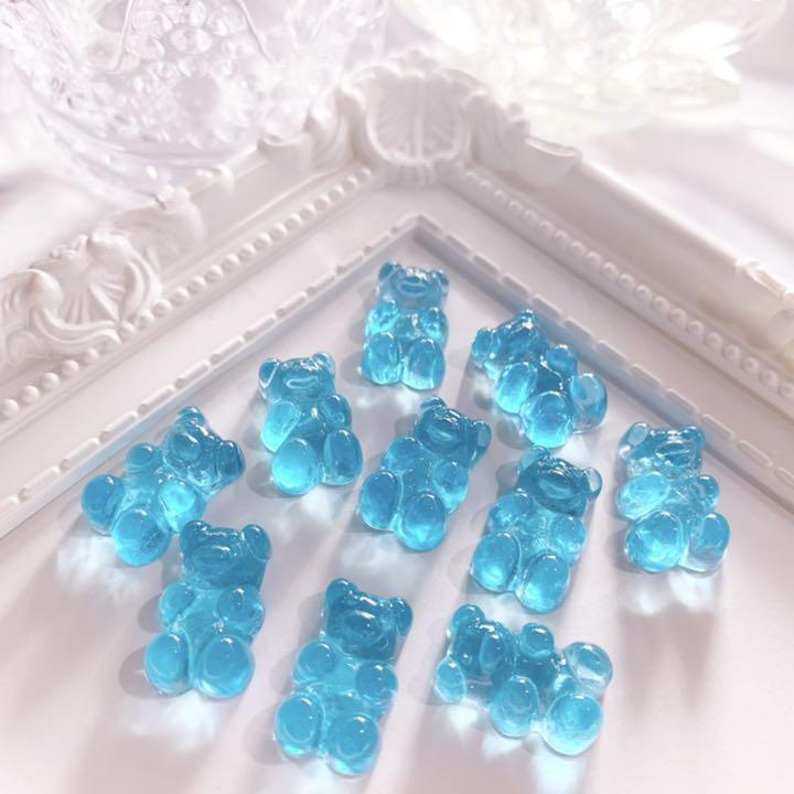 ネイルパーツ グミベア ブルー 10pcs 【ギフ_包装】 ネイルパーツ グミベア ブルー 10pcs 【ギフ_包装】