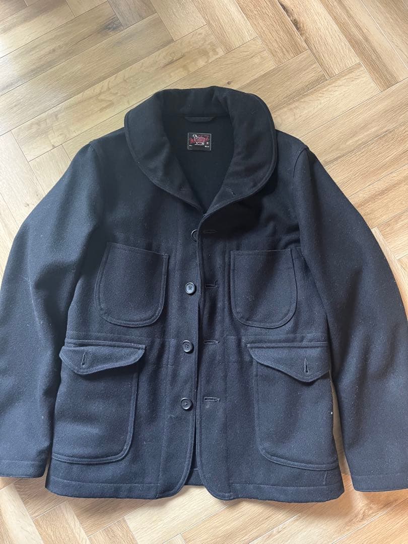 Woolrich ブラック ピーコート SS Wool rich