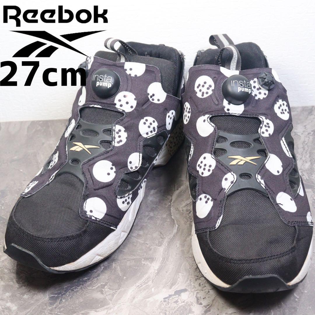 １着でも送料無料 レア 黒 ロード リーボック 27ドット ポンプフューリー Reebok 靴