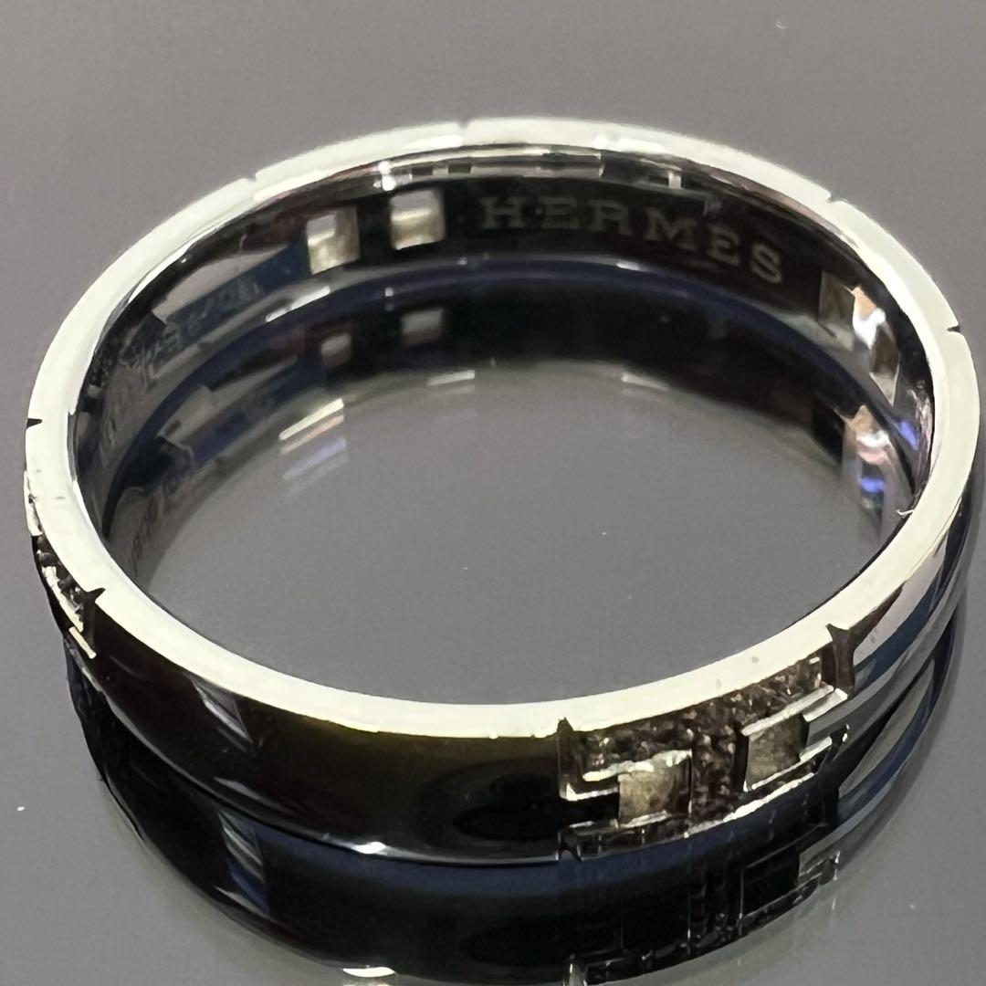 美品　 HERMES エルメス K18WG ヘラクレス リング ダイヤモンド