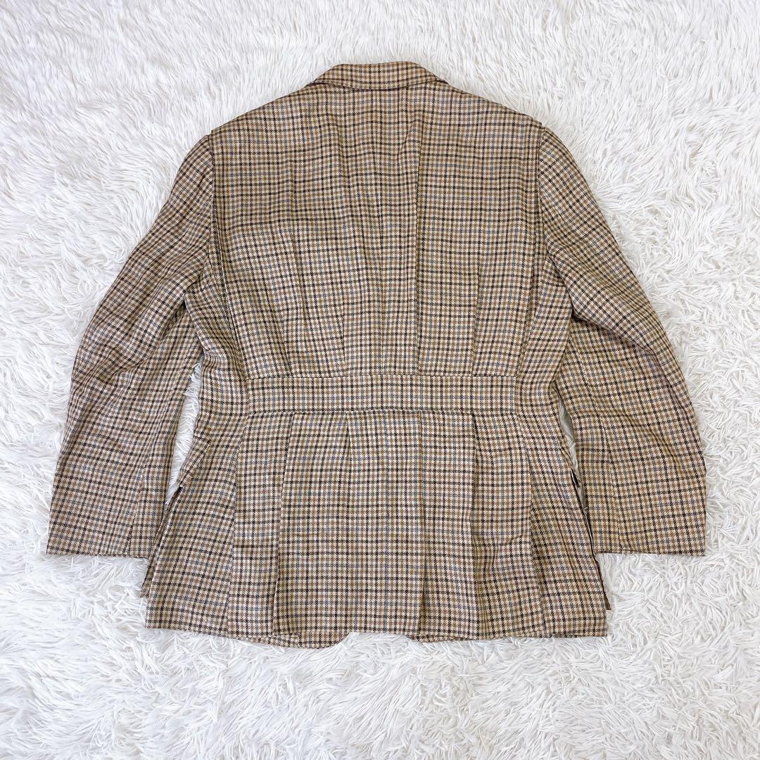 KENT&CURWENリネン100 サマージャケット　イギリス製プリーツ加工　L