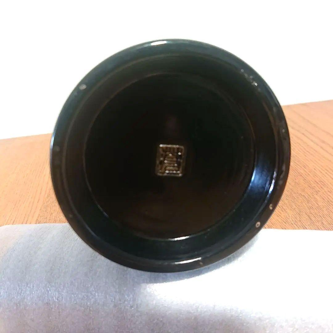 草月流花器投げ入れ円筒黒