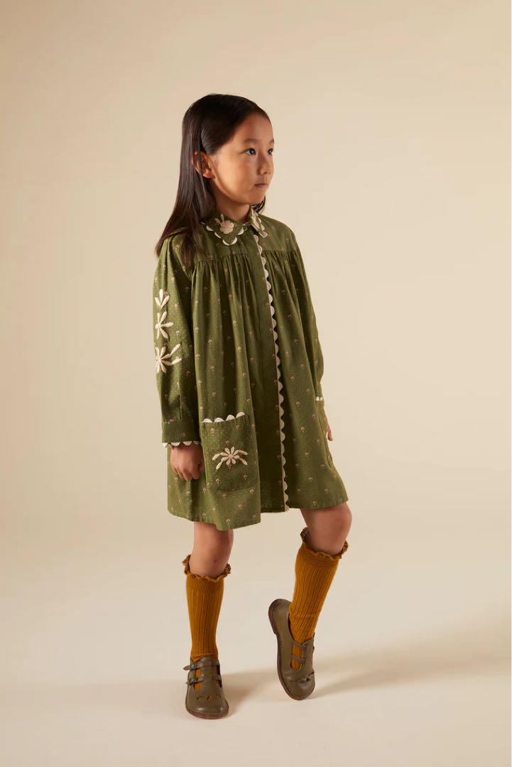 apolina 半袖フリルワンピース　7Y-9Y Misha & Puff - 【新品】24ss apolina Zabina Dress ワンピース