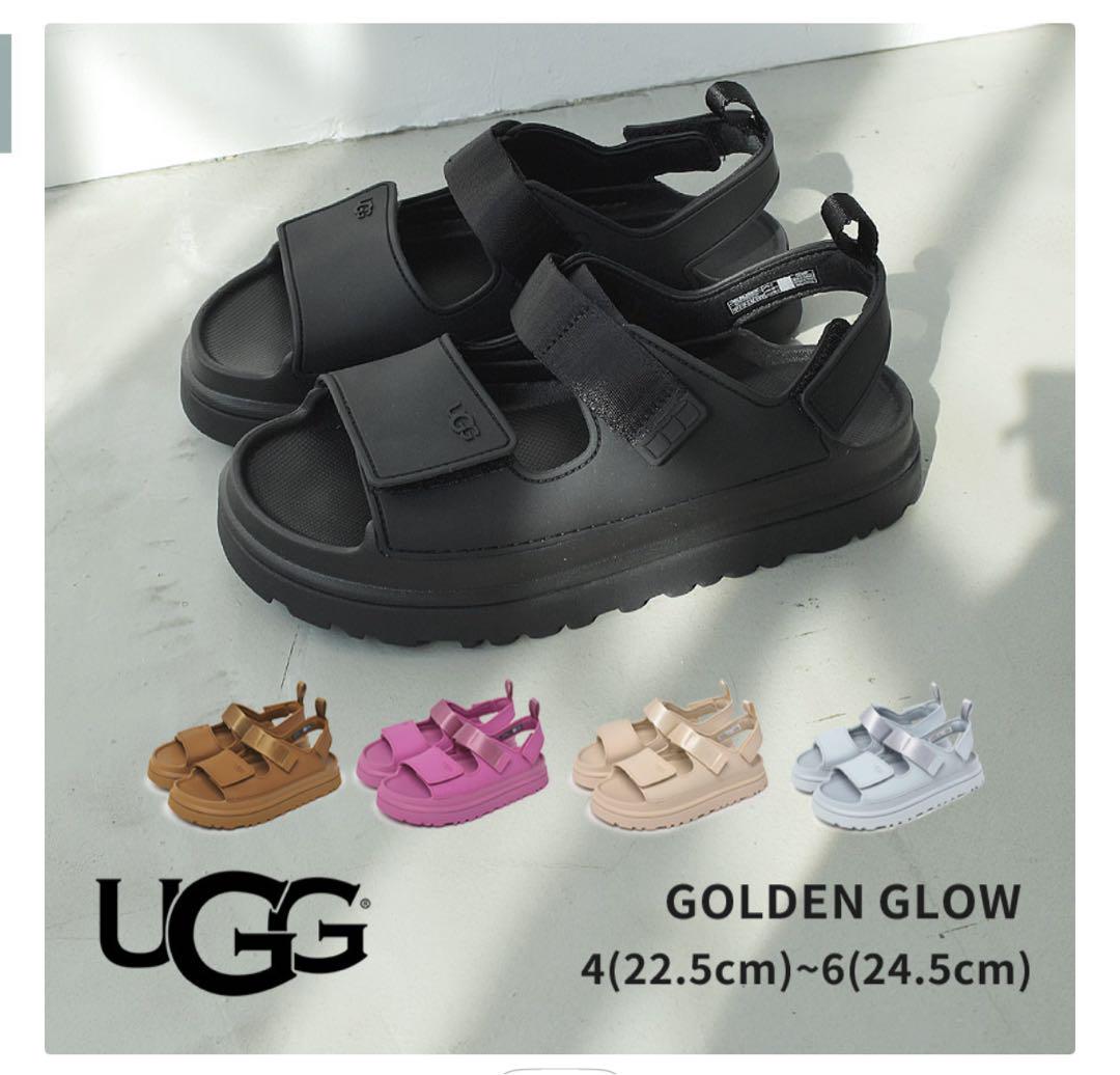 ［美品］UGG アグ ゴールデングロウ サンダル ブルー　23-23.5