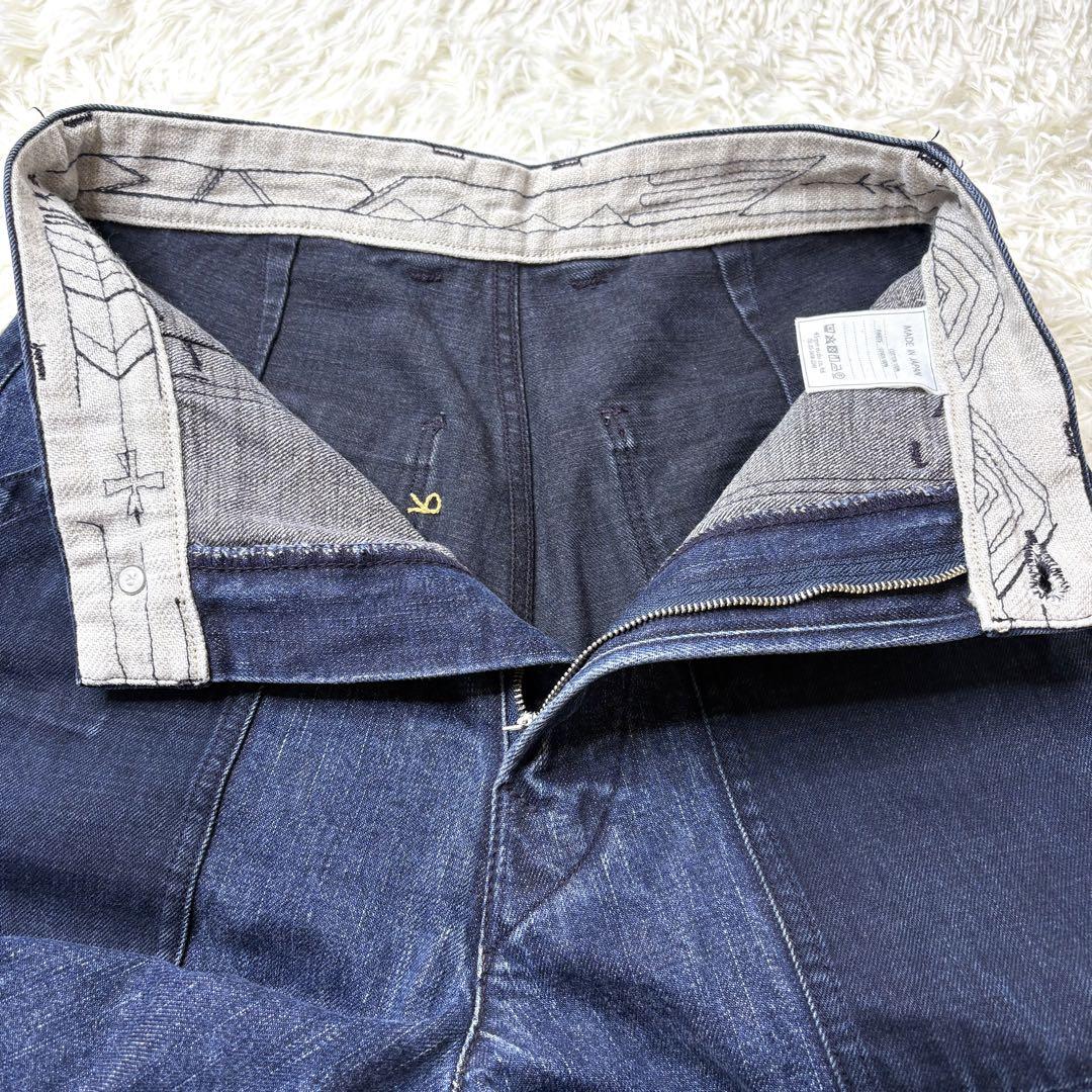 人気アイテム 美品✨45R ペインターパンツ パッチワーク ワイドパンツ デニム パンツ