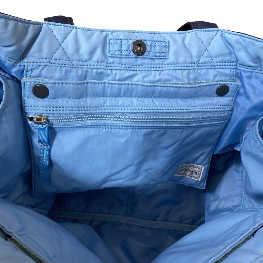 PORTER CREAM ポーター クリーム トートバッグ ポーチ付 ネイビー