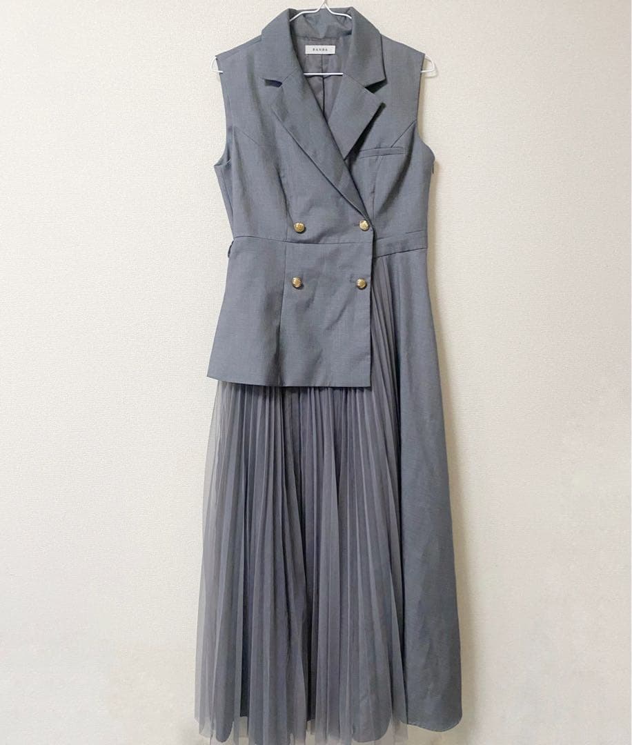 RANDA チュールレイヤードジャケットワンピース