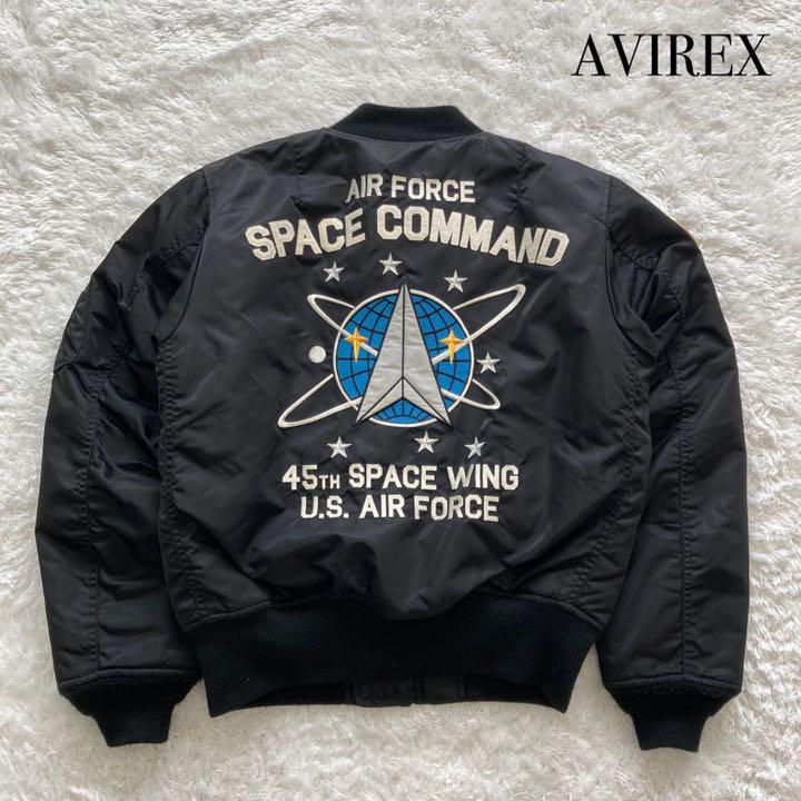 【AVIREX】 アヴィレックス MA-1 スペースコマンドー ジャケット 黒