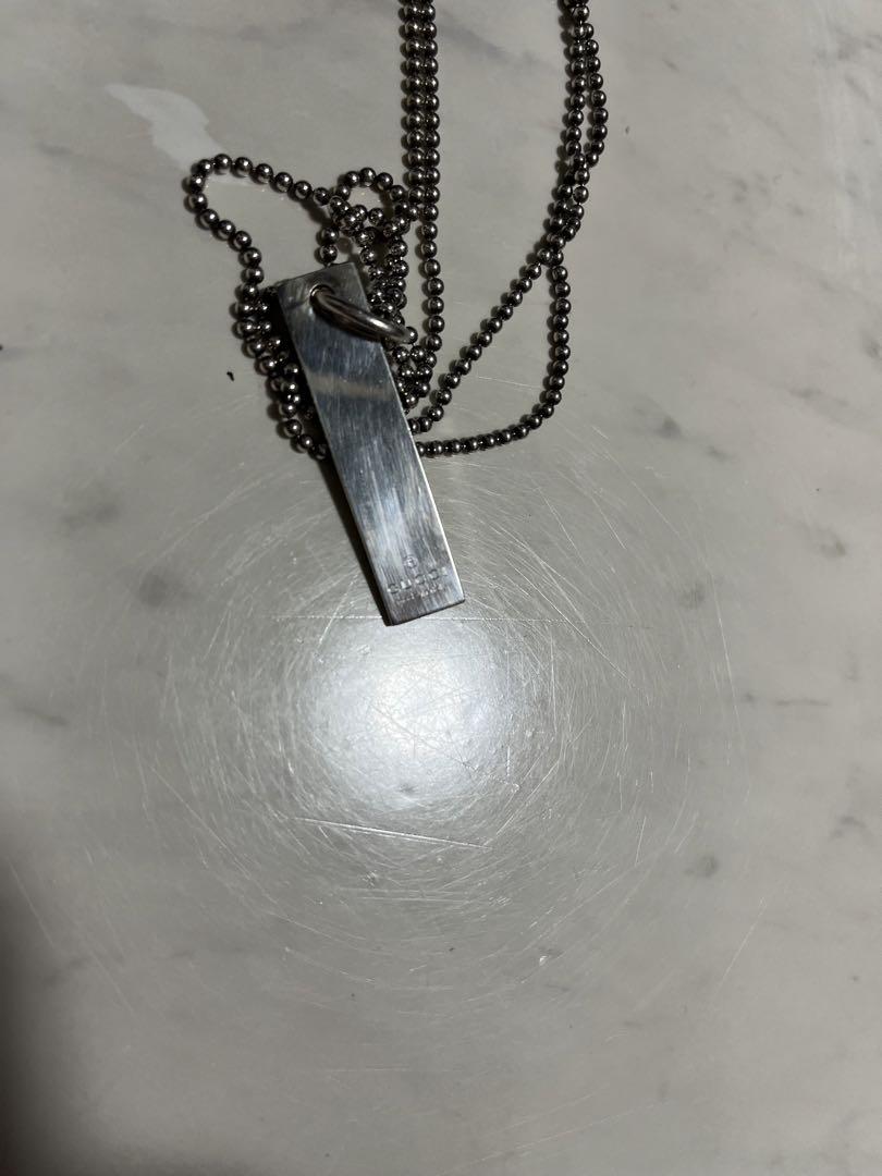 GUCCI ネックレス　プレート　SV925