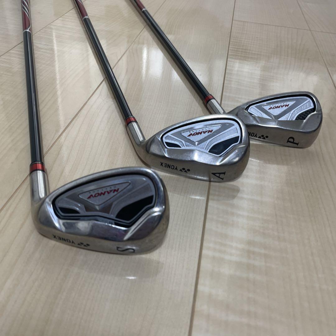 送料無料】YONEX NANOV 3本セット アイアンセット PW、AW