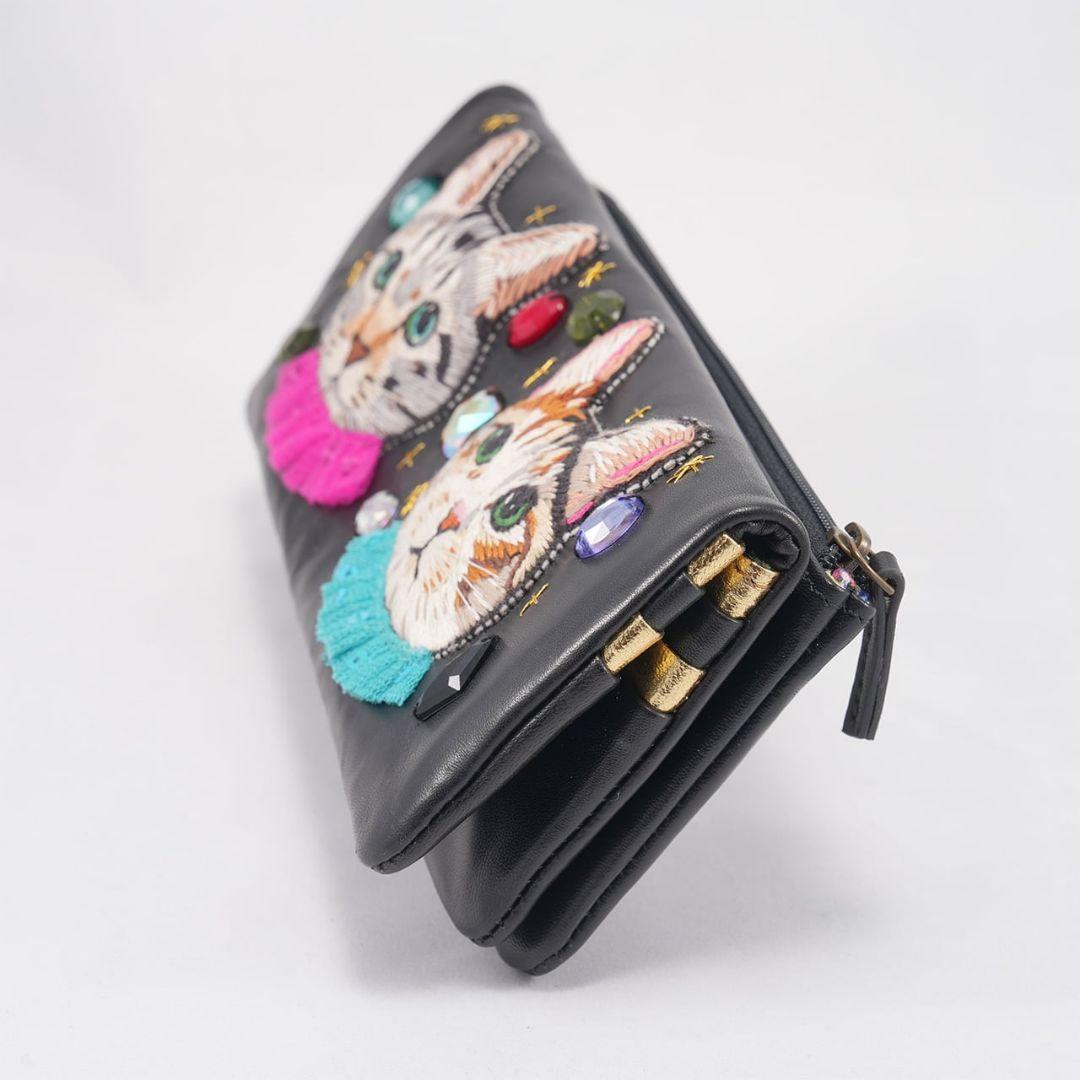 【未使用品】tamaoworld 長財布Two cats and bijoux