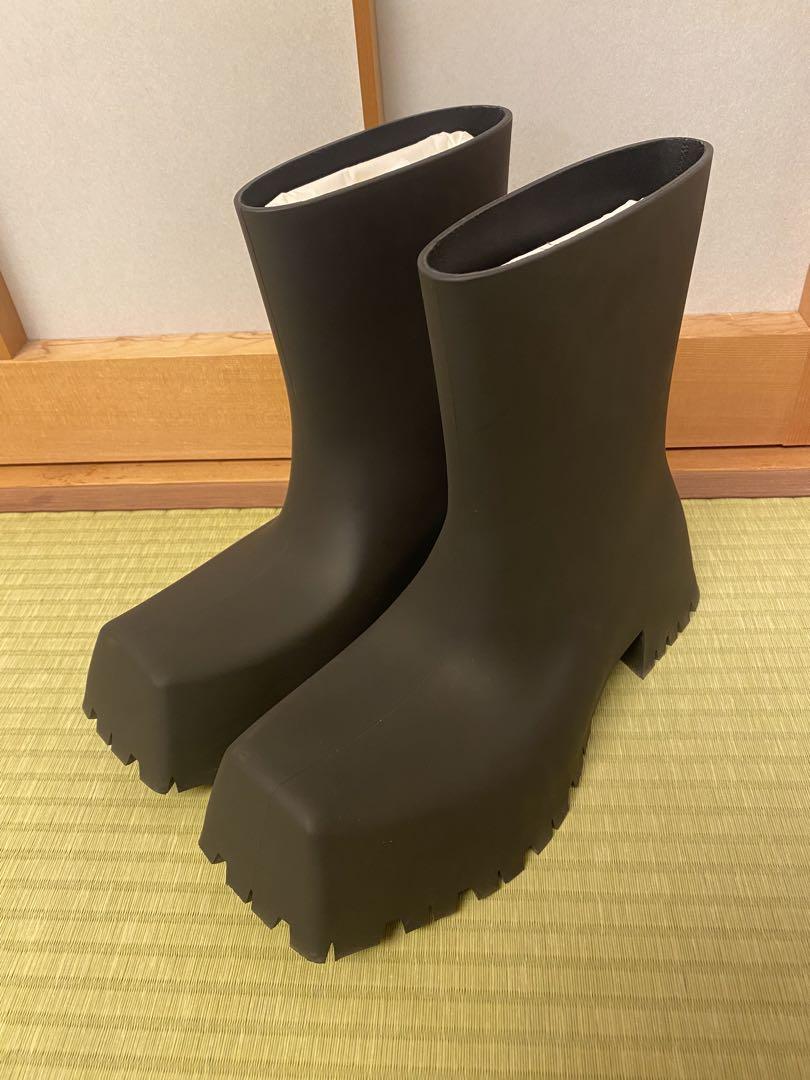 靴 BALENCIAGA TROOPER RUBB BOOTIE BLACK