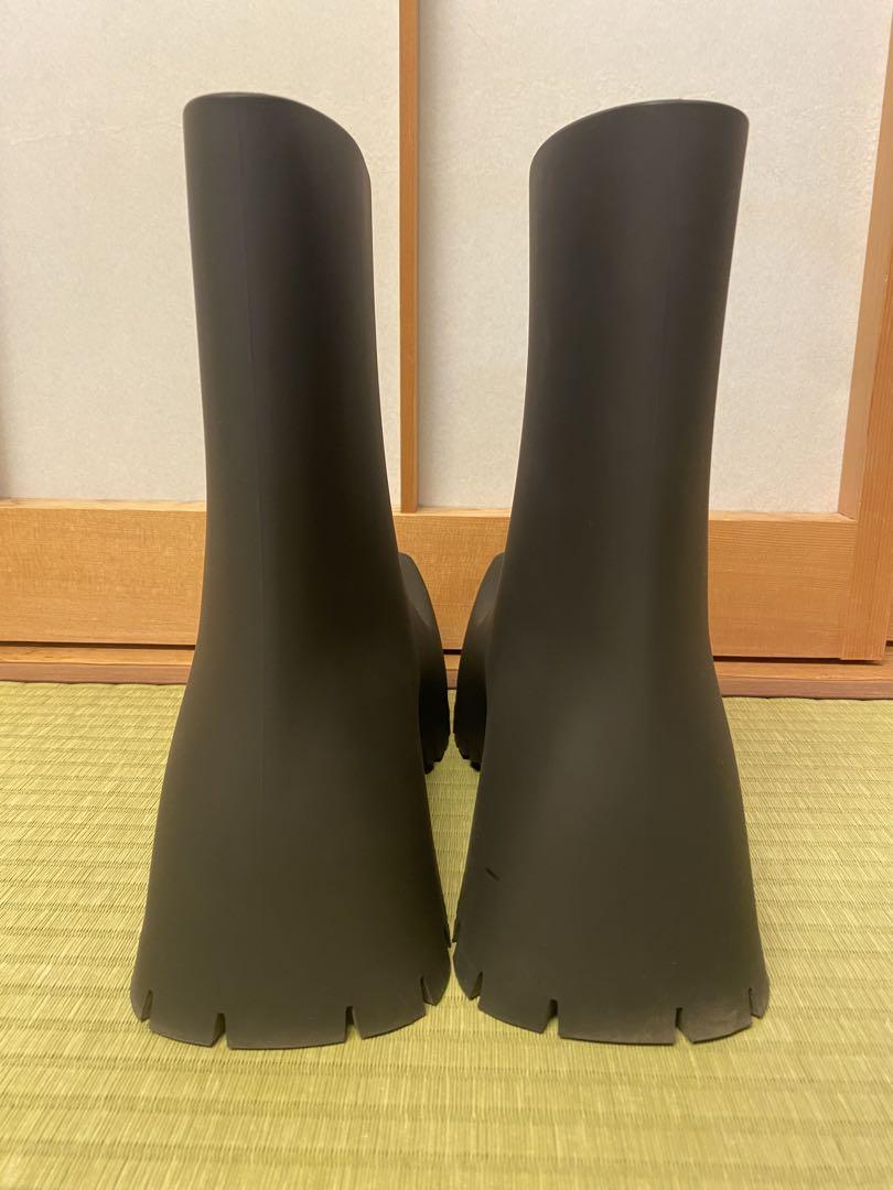 靴 BALENCIAGA TROOPER RUBB BOOTIE BLACK
