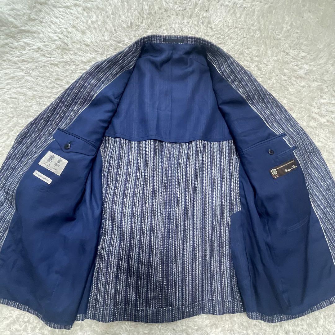 極美品✨ オースチンリード　メンズ　ツイード　テーラード　ジャケット　ブルー