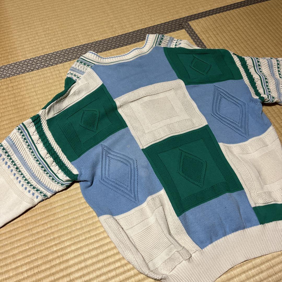 RiccaRooRe クレイジーパターンニット COOGI? Vネック