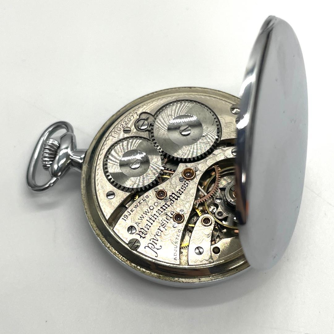 WALTHAM ウォルサム 稼働 手巻き 懐中時計 19石