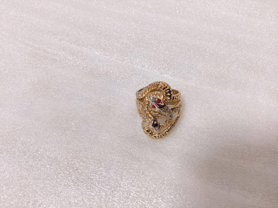 昭和レトロ ヴィンテージ Silver 銀 925 ヘビ 指輪 リング ring