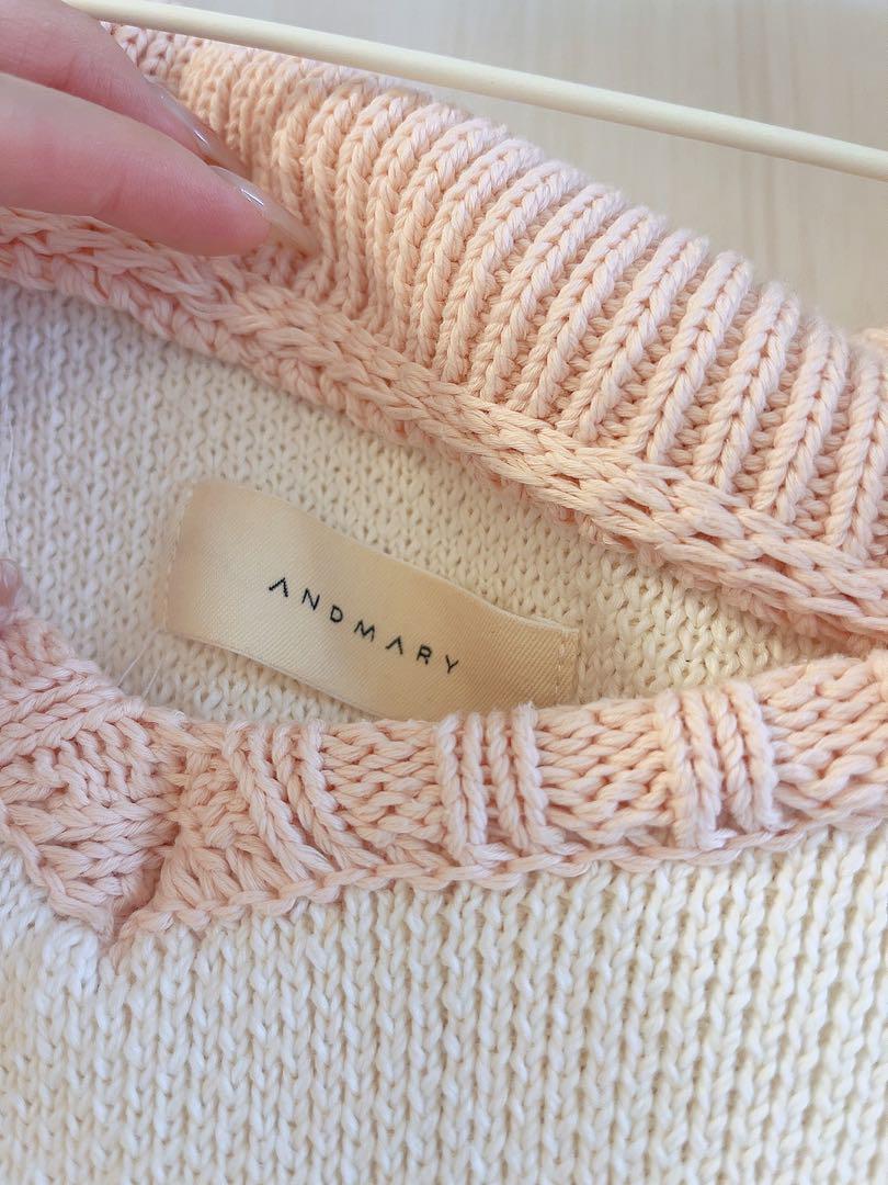 Andmary Marie knit tops baby Pink