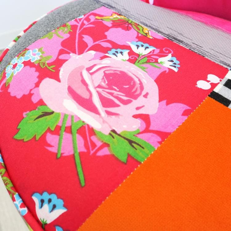 カラフルパッチワークチェア ピンク