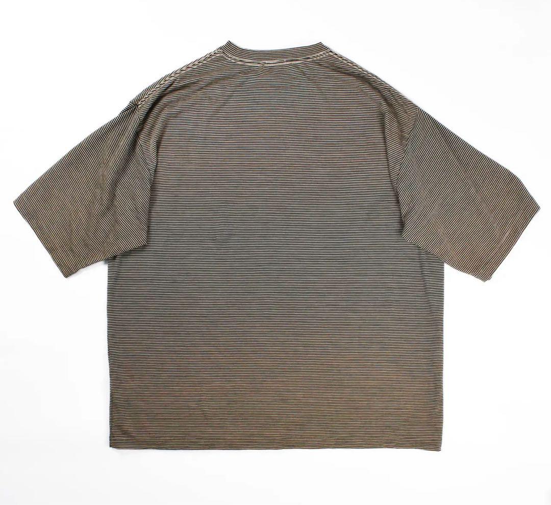 COMOLI ウール 半袖 Tシャツ ボーダー Border COMOLI ウール 半袖 Tシャツ ボーダー Border