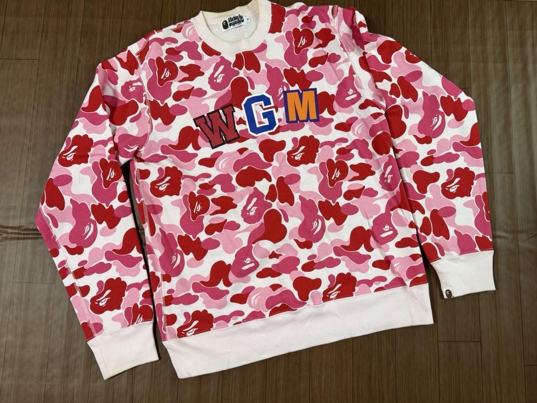 BAPE × WGM シャークスウェット (ピンクカモ)
