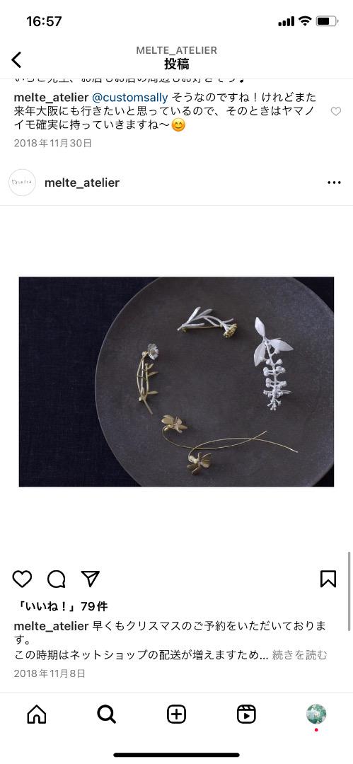 充実の品 melte ヨウシュヤマゴボウPi ピアス アクセサリー