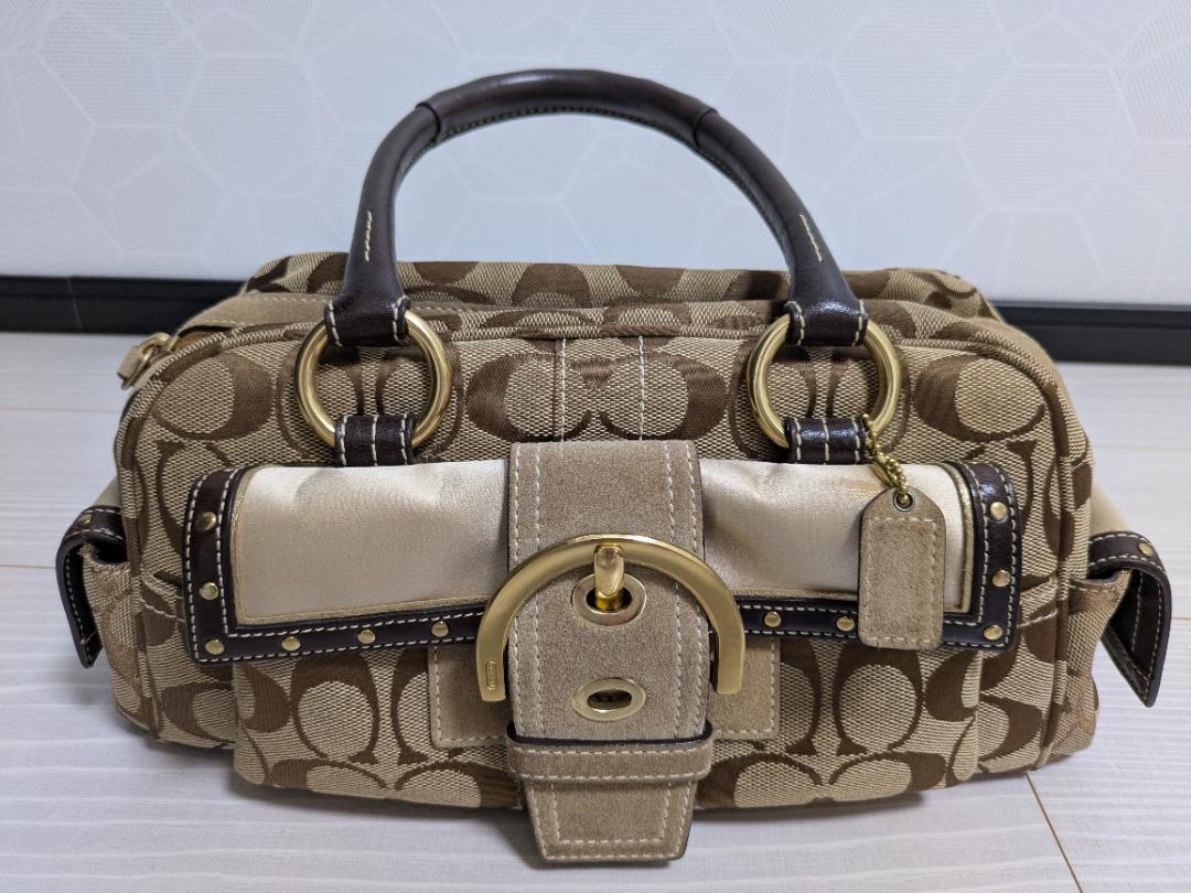 Coach ハンドバッグ ベージュ/ブラウン