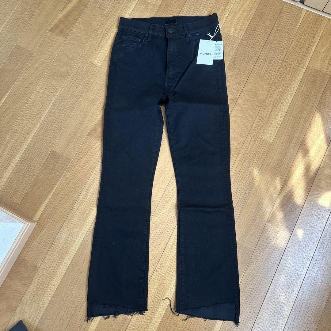MOTHER　クロップドフレアスキニー カットオフパンツ