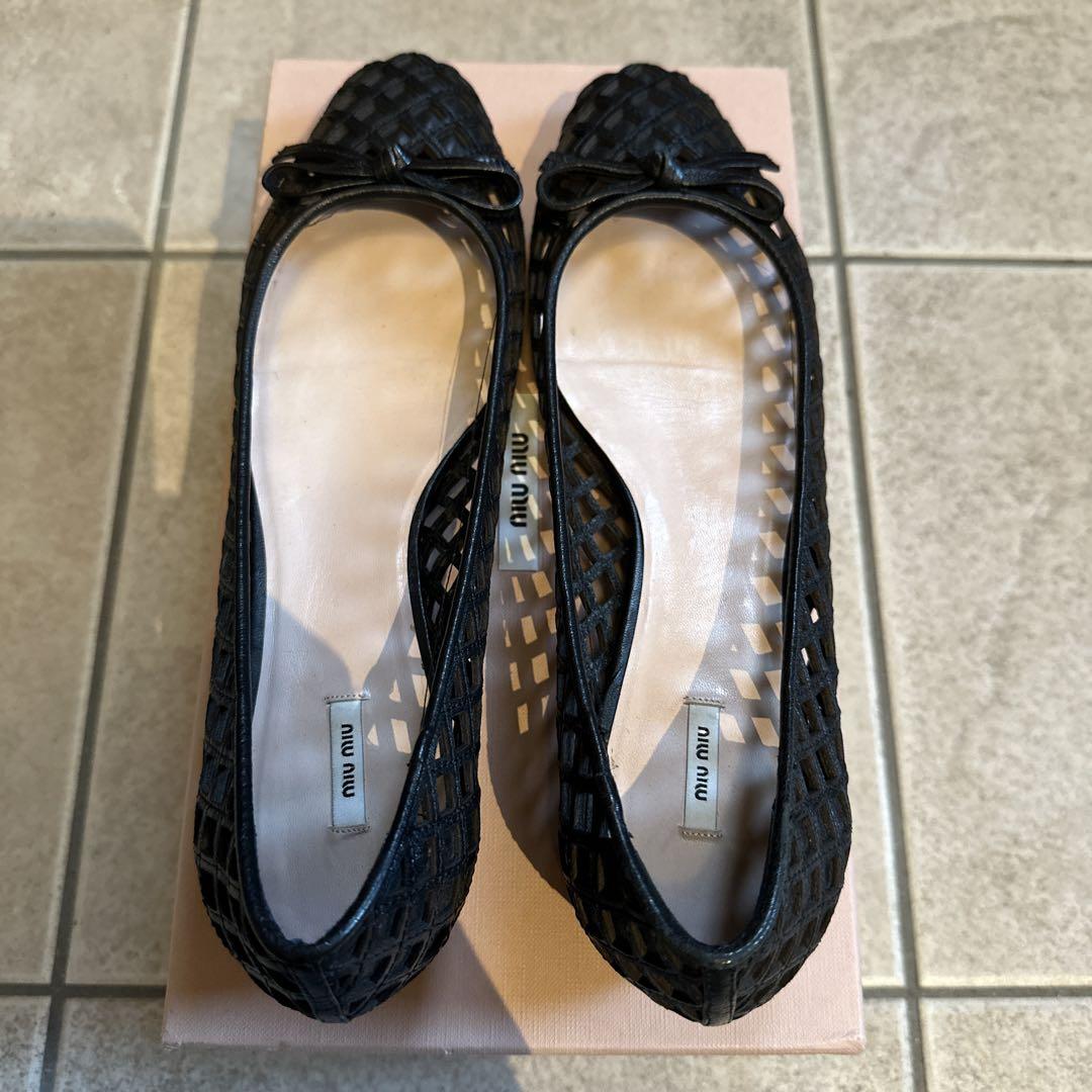【★日本未入荷★】MIUMIU ☆ メッシュバレリーナ メッシュ MiuMiu(ミュウミュウ) 靴・シューズ(レディース