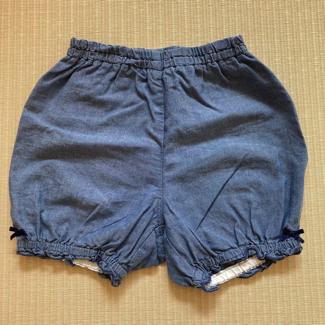 【現行品】ファミリア　ブルマース　２枚セット 80 良品】ファミリア familiar いちごTシャツ& ブルマース 80cm