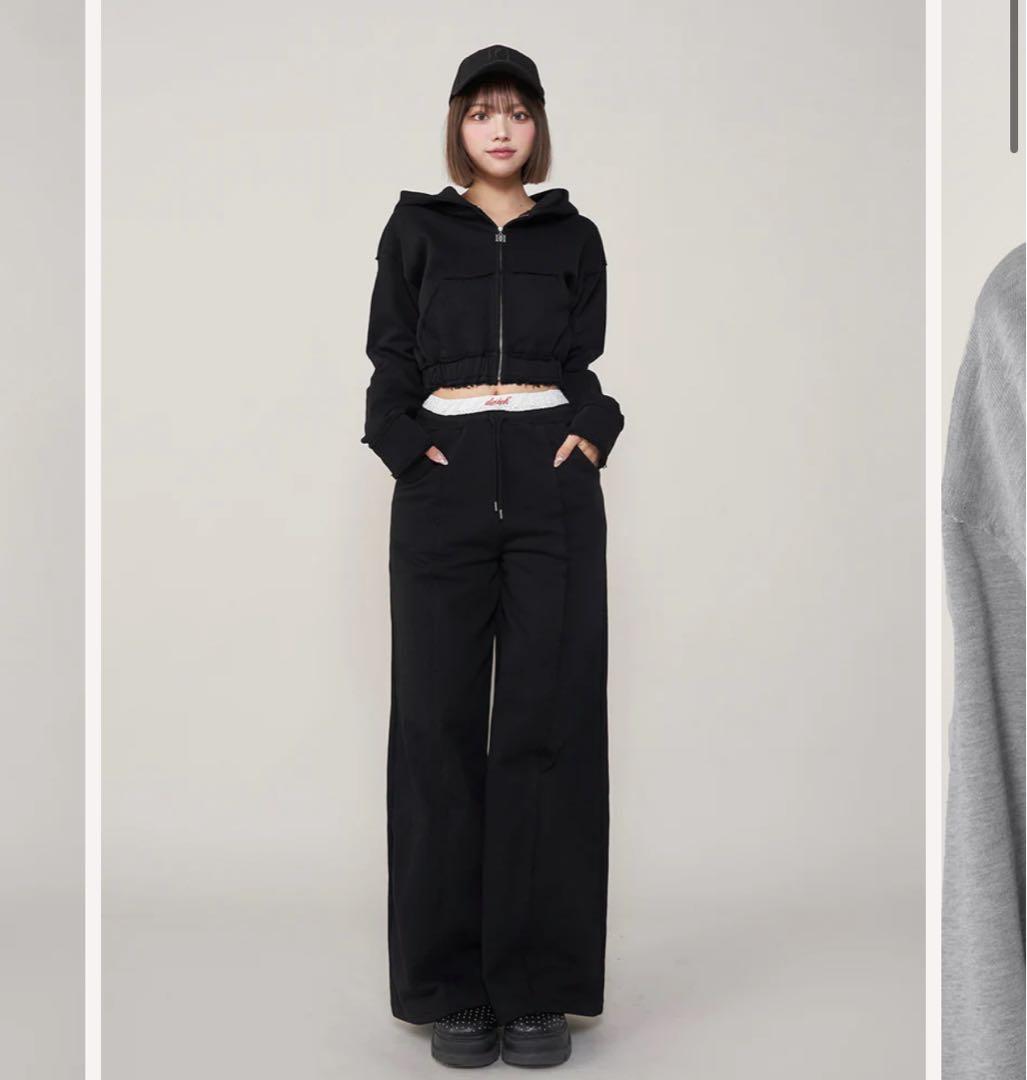 [新品]DDジップスウェットパーカー パンツ 上下セット FS ブラック BLK