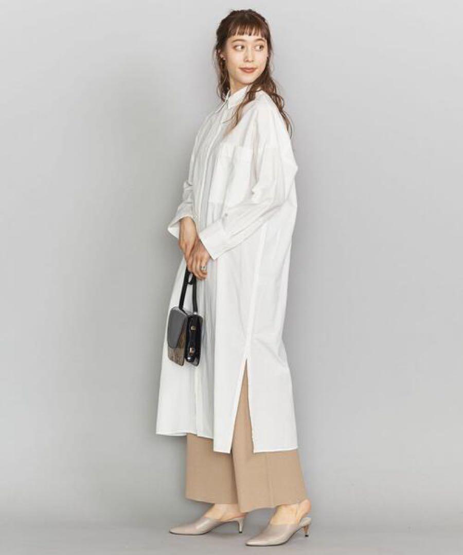 美品 BEAUTY&YOUTH コットンタイプライターシャツワンピース 5,934円