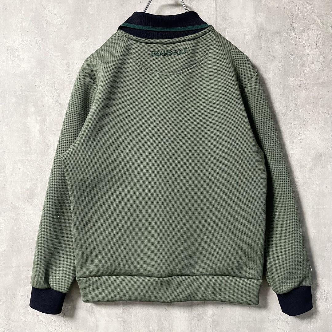 【美品】BEAMS GOLF ダンボール ニット ハーフジップ プルオーバー
