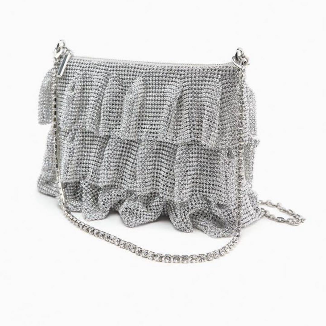ZARA メッシュ クロスボディバッグ フリル 新品未使用 - メルカリ