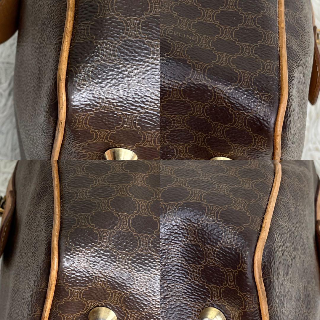 CELINE ハンドバッグ ミニボストンバッグ マカダム柄 トリオンフ PVC