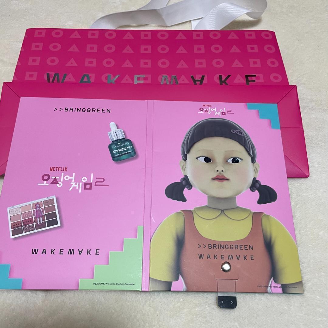 【オンライン限定商品】  イカゲーム 非売品 限定ポップアップ 韓国 コラボ WAKEMAKE アイシャドウ