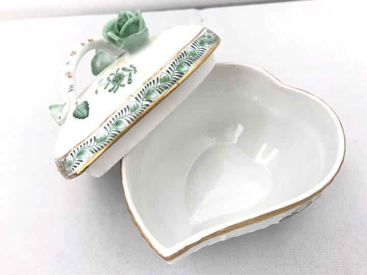 ヘレンド Herend アポニーグリーン ティー ハートボックス