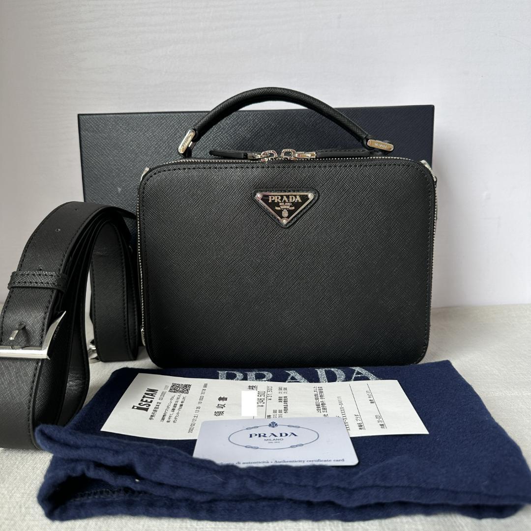 PRADA  プラダ ブリック サフィアーノレザーバッグ