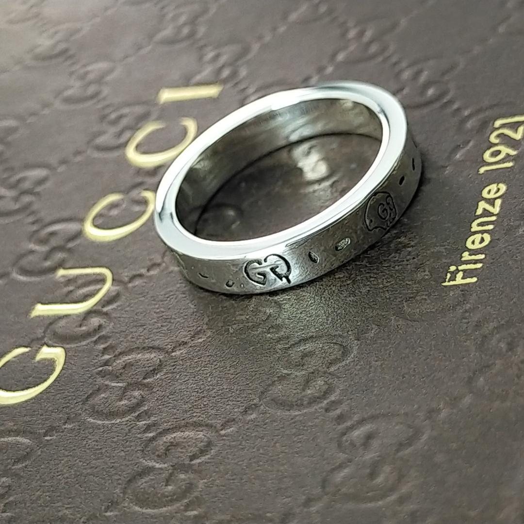 ★SALE★【GUCCI】ゴースト　スカル　GG　リング　１４号　1444