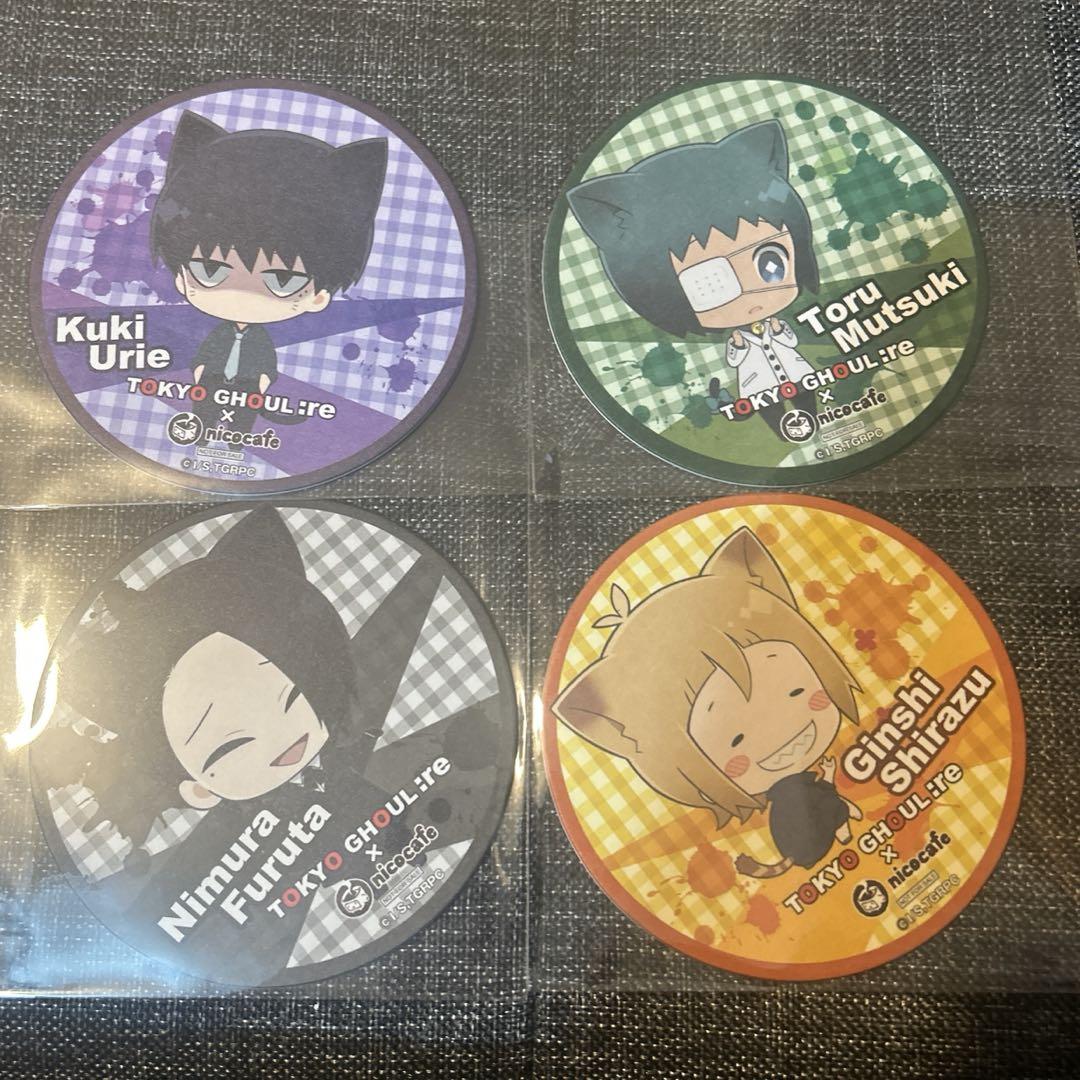 東京喰種:re　nicocafe コースター 東京喰種:re nicocafe ニコカフェ コースター 4点セット - メルカリ