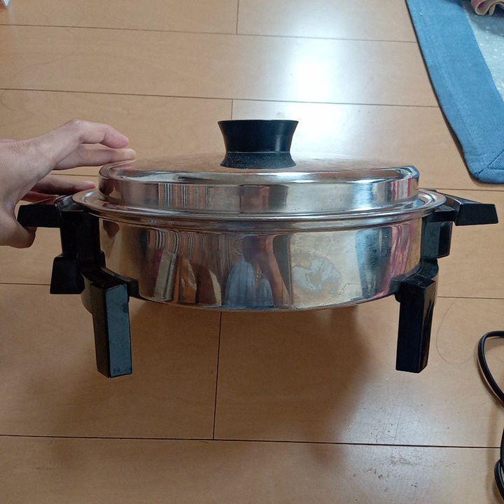 インコア　電気鍋　ステンレス　美品