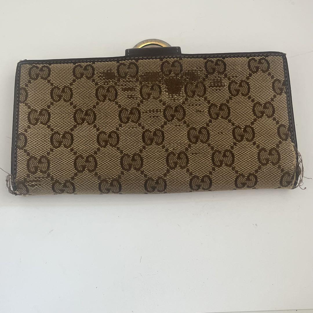 GUCCI グッチ GG柄 長財布 キャンバス シルバープレート ベージュ 楽天市場】グッチ GUCCI 長財布 レディース プチ マーモント