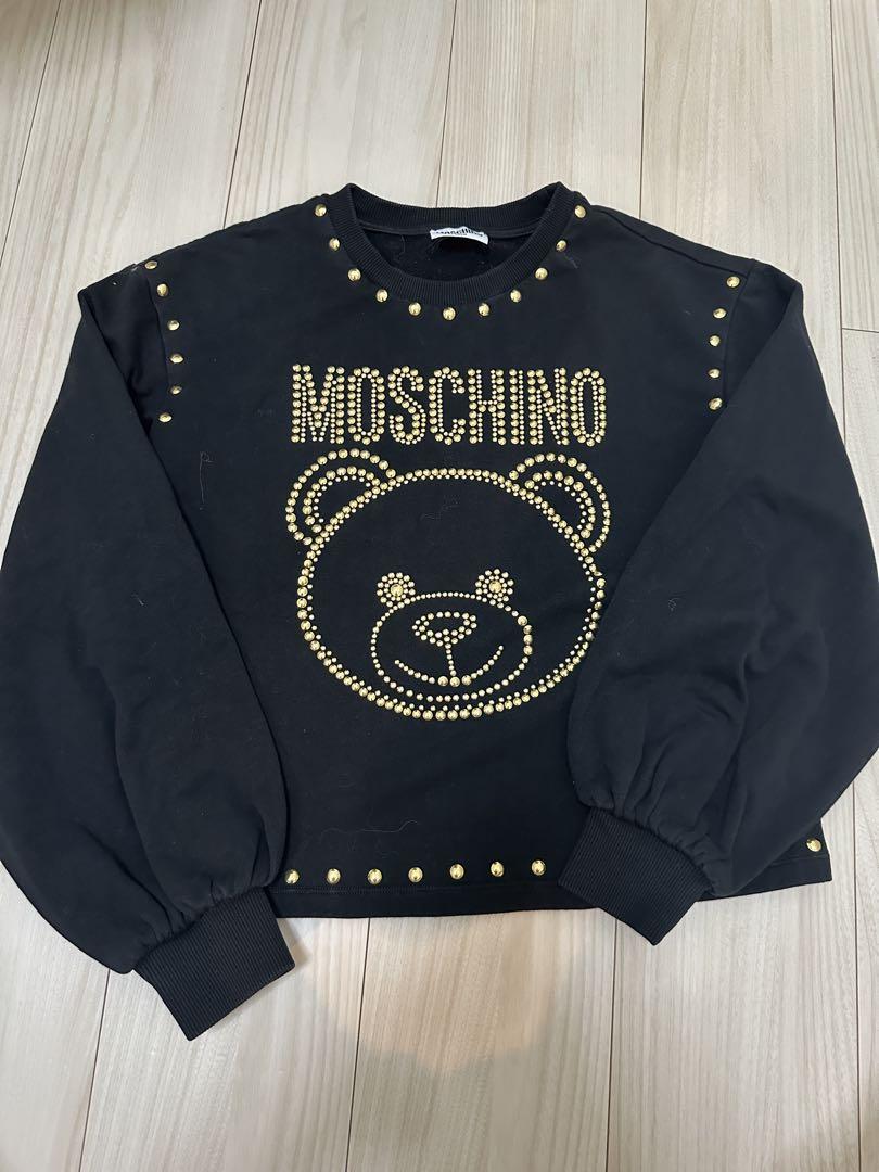 MOSCHINO ブラック スタッズトレーナー