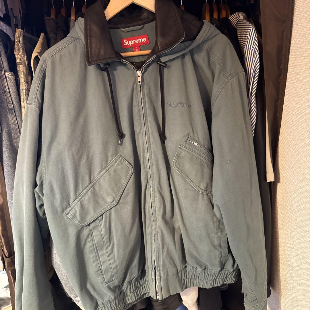 Supreme レザーカラー　ユーティリティージャケット