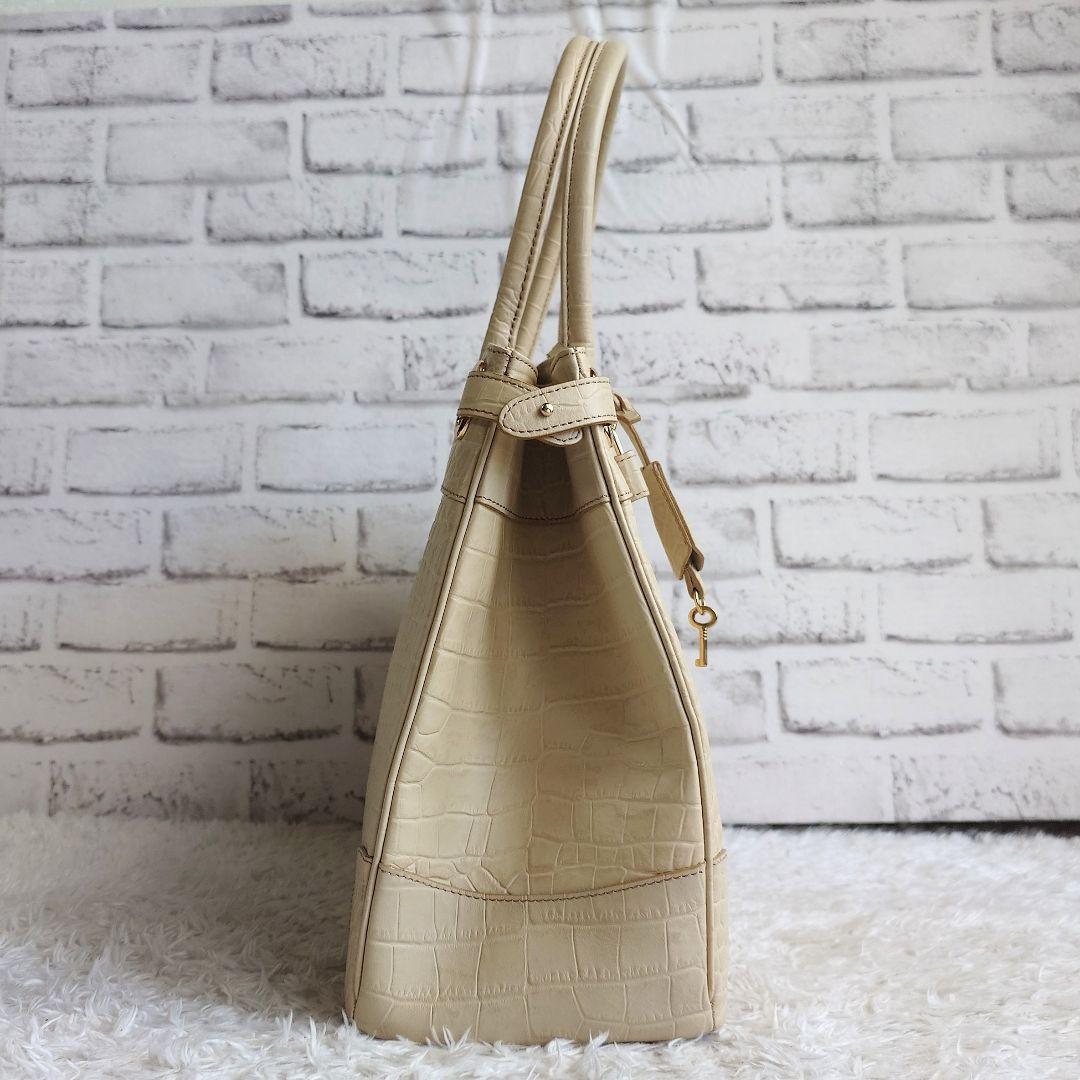 HAMANO クラッシーアーバントート クロコ 南京錠 ターンロック 皇室御用達