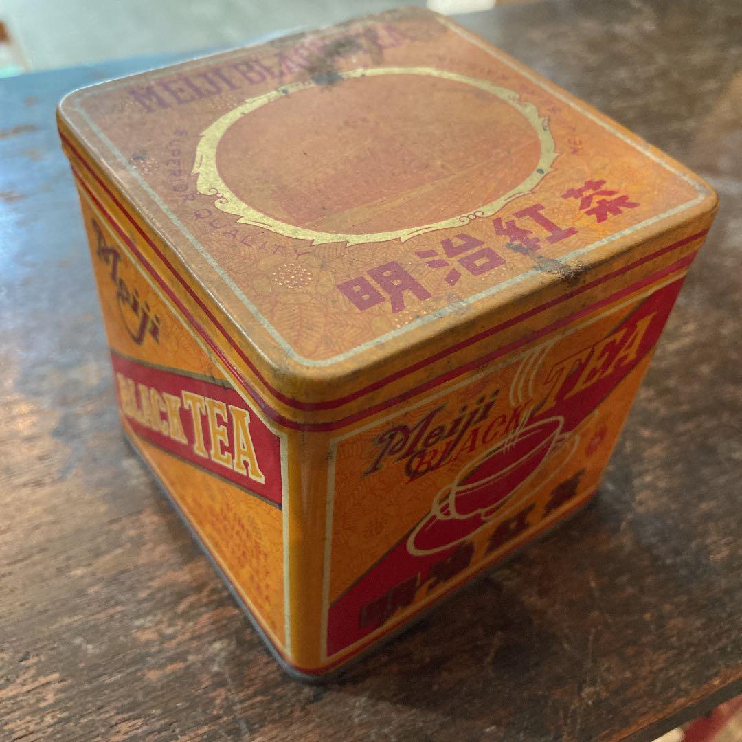 大正昭和初期〜中期? アンティーク 明治紅茶 缶ケース