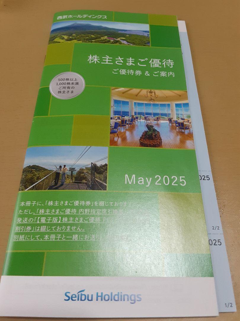 西武ホールディングス 株主優待券 2025年