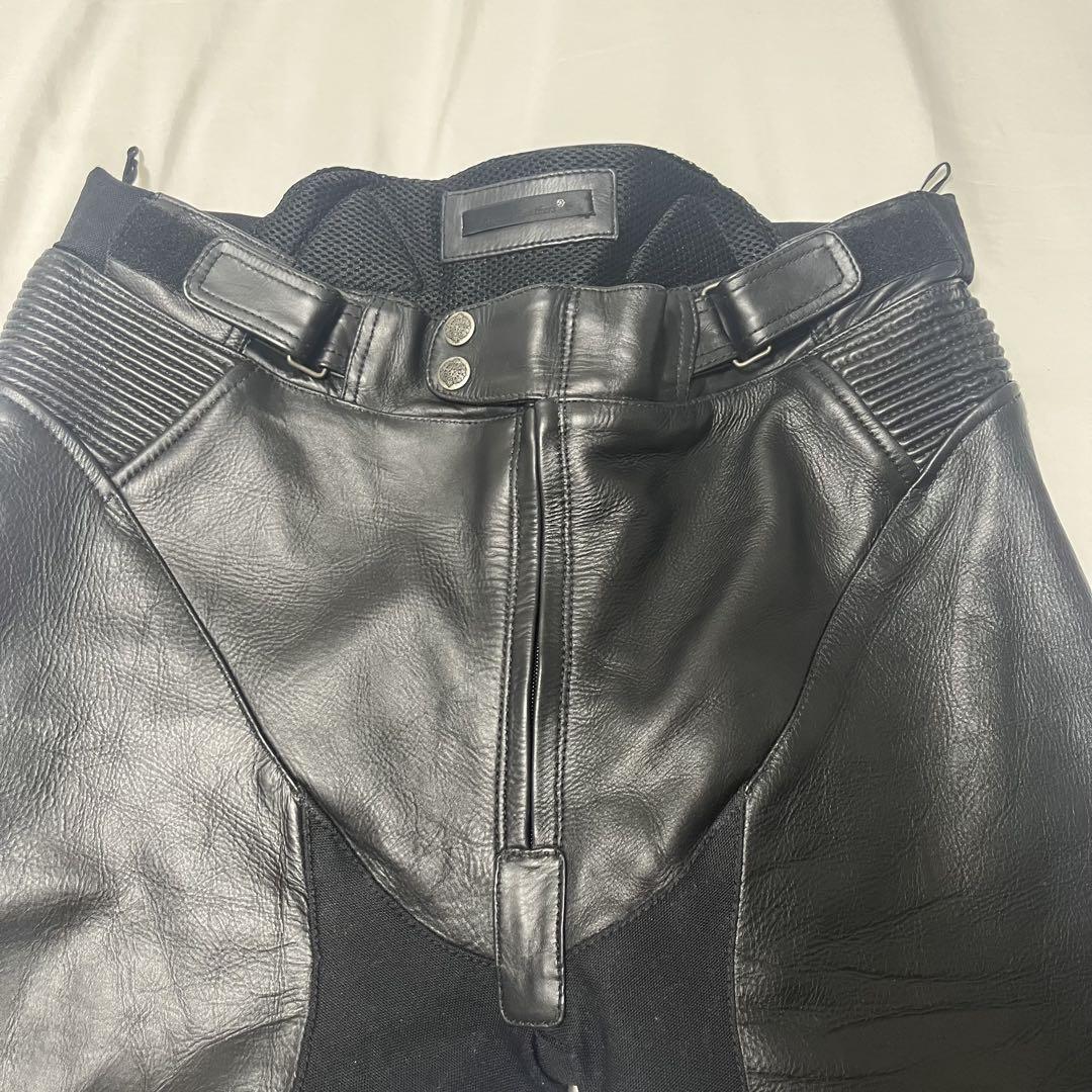 ☆リューグーレザーズ☆ライダース上下/サイズ上3L,下38インチ/黒/未使用品
