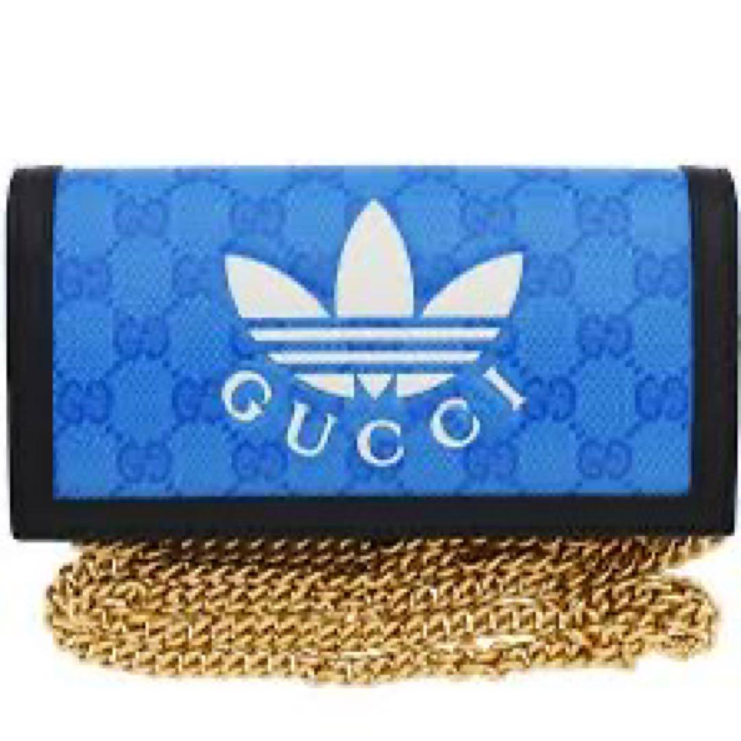 お気に入り グッチGUCCI長財布 チェーンウォレット アディダス コラボ GG 小物